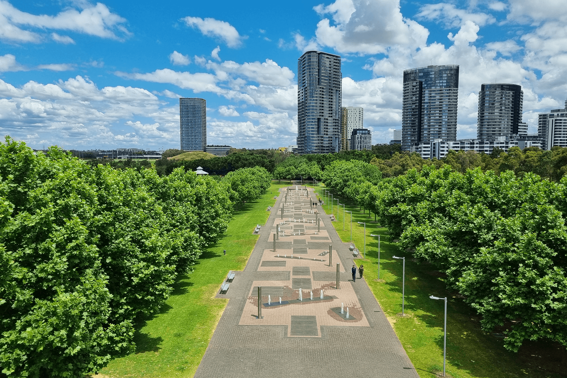 View of Bicentennial Park from Treillage viewing platform