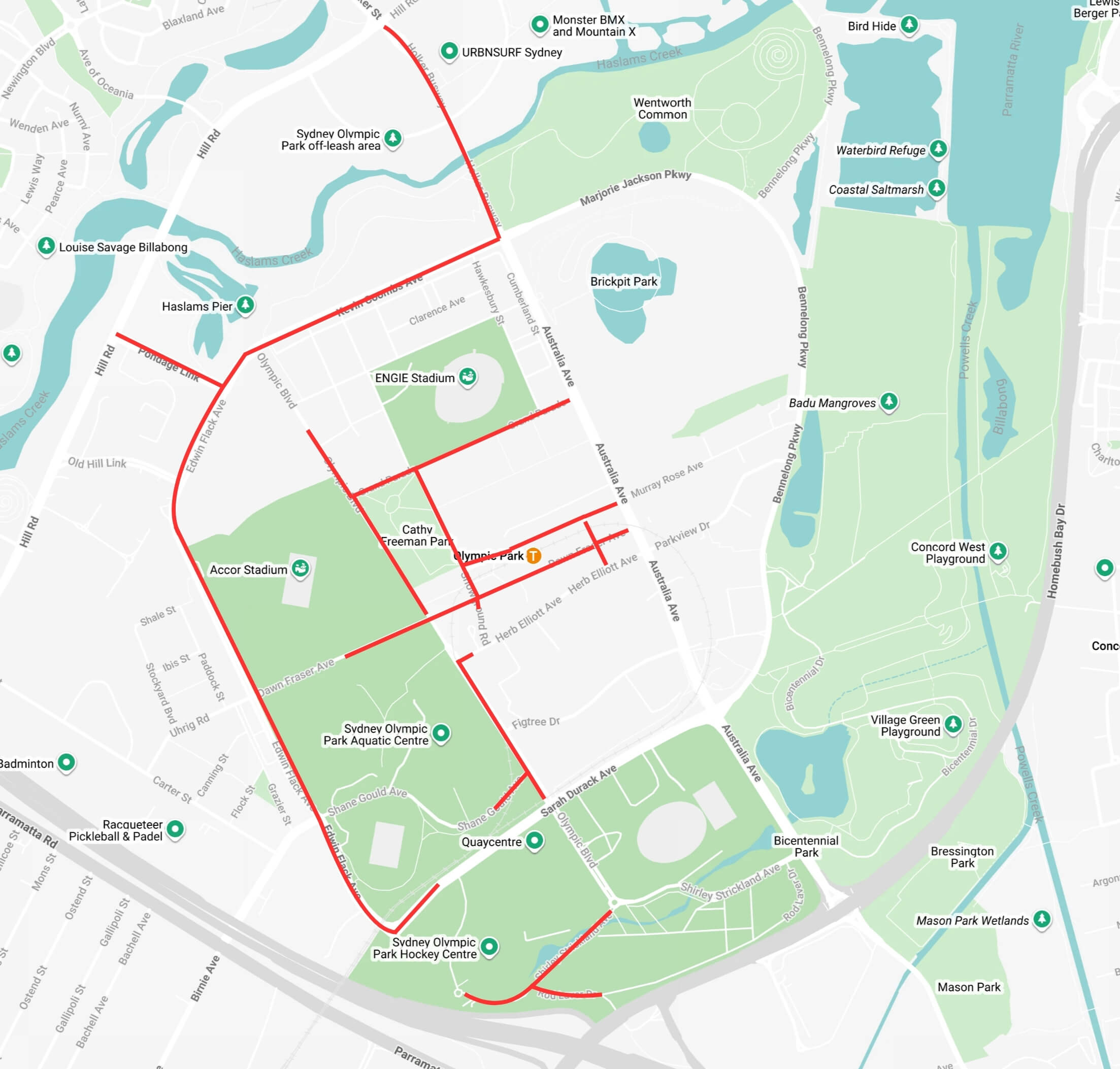 Road closure map