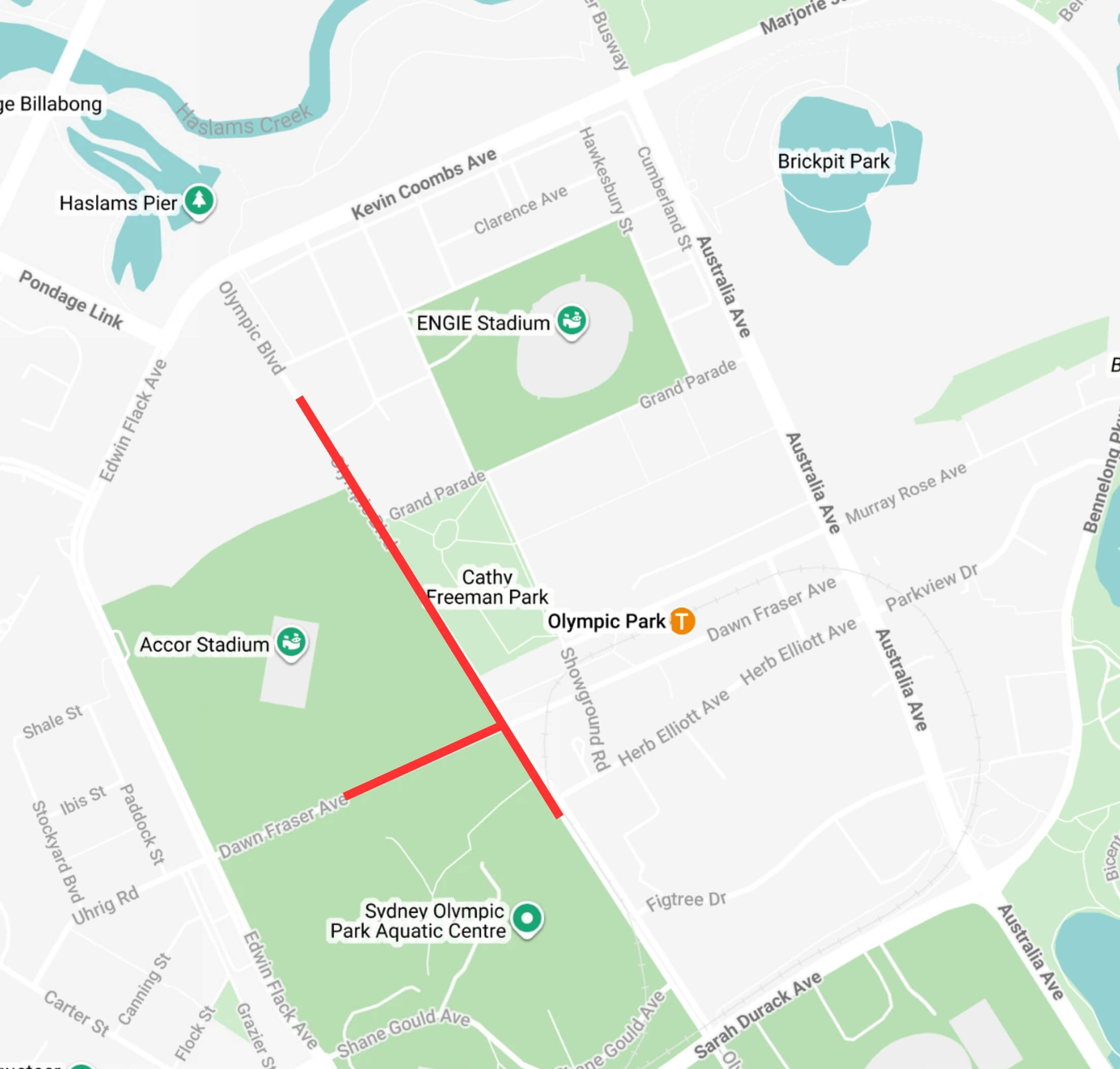 Road closure map