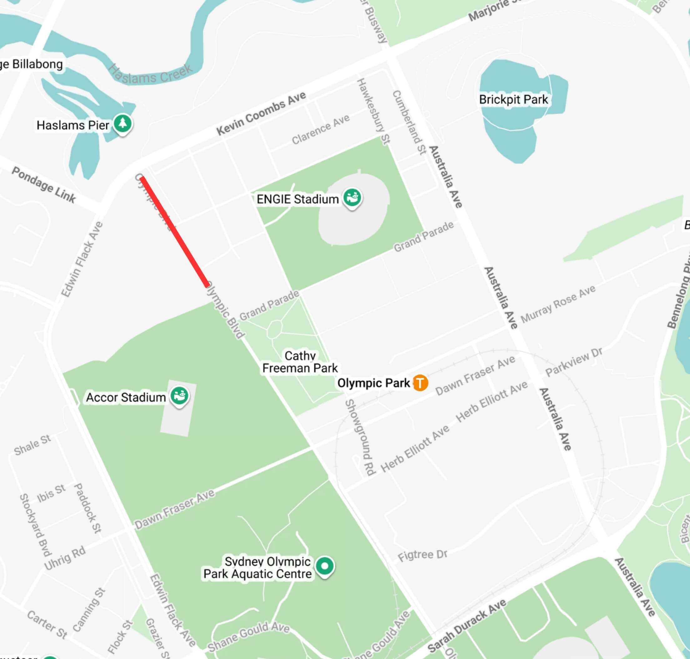 Road closure map